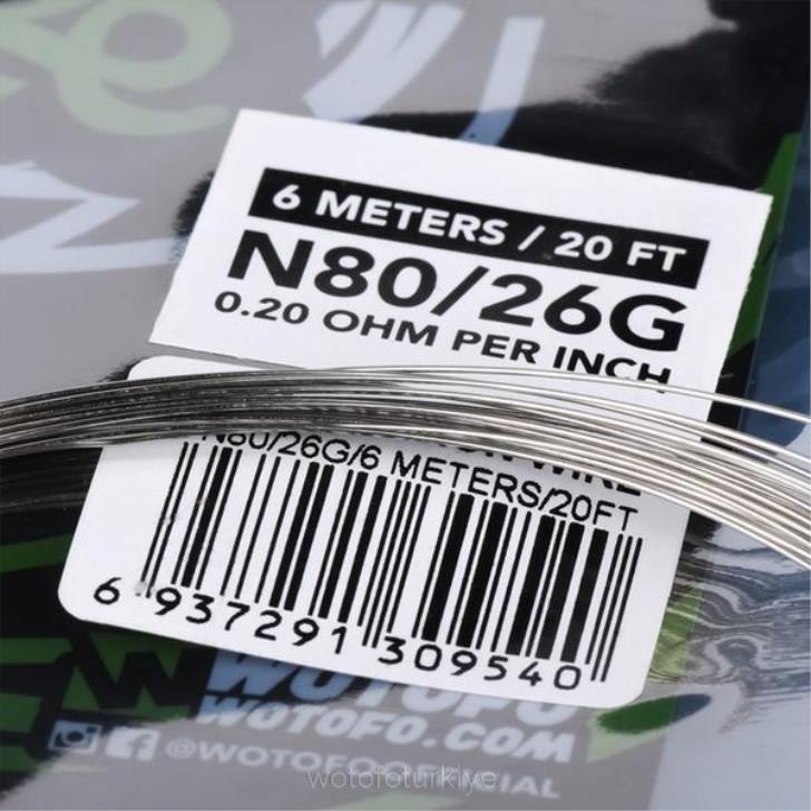 Wotofo Ankara - Wotofo önceden oluşturulmuş tel makara ni80 rekabet teli - 26g 8V64362