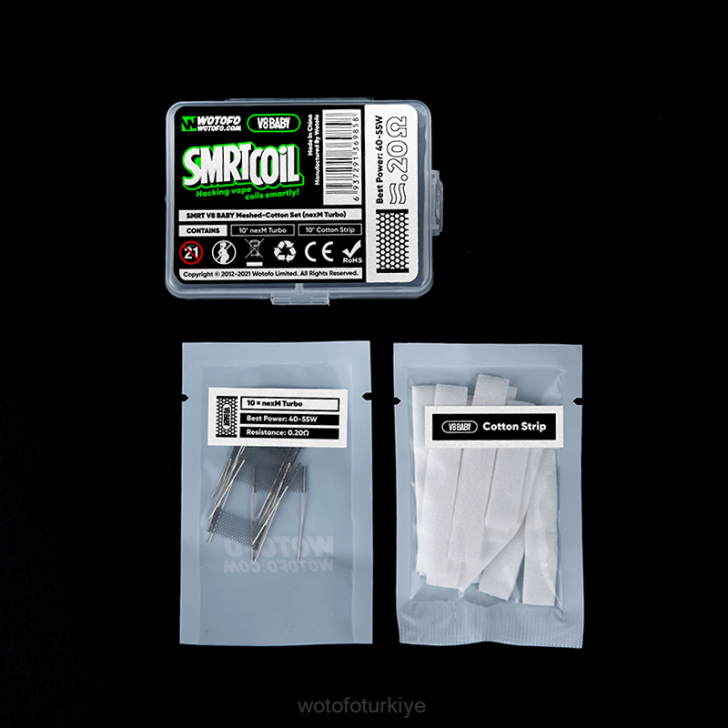 Wotofo Disposable Vape - Wotofo SMRT v8 bebek file-pamuklu set nexmesh turbo 8V64368