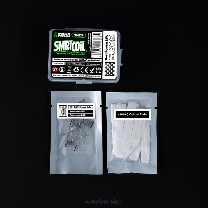 Wotofo Flavors - Wotofo SMRT rpm file-pamuklu set 0,4ohm ağ+pamuk 8V64349