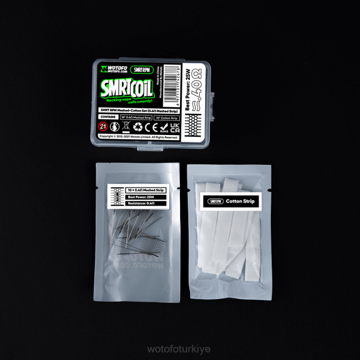 Wotofo Shop Online - Wotofo SMRT rpm file-pamuklu set 0.6ohm ağ+pamuk 8V64365