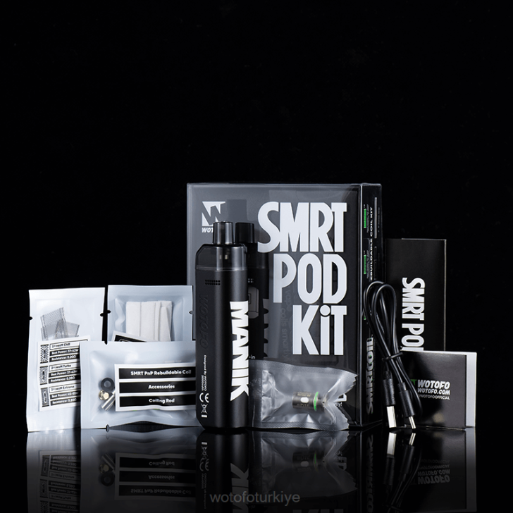 Wotofo Disposable Vape - Wotofo SMRT kapsül kiti pnp kiti siyah kırmızı 8V6418